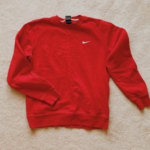 Red Nike crew neck